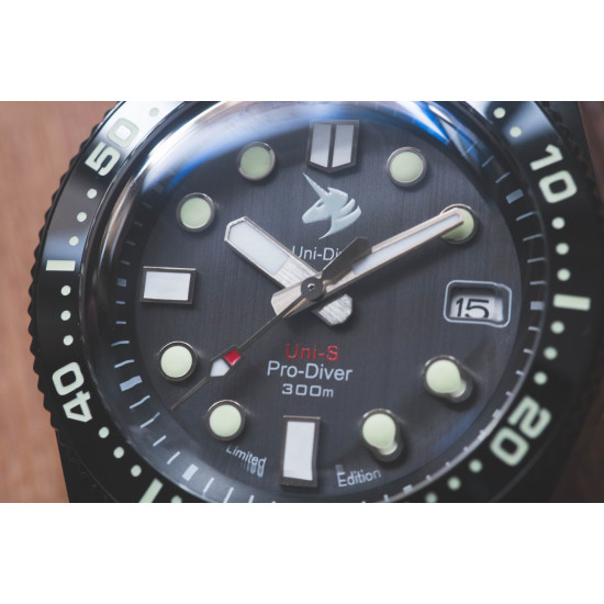 Proxima UD1680 unicorn Diver Watch PVD black Men Mechanical Watches 200M Waterproof Luminous 2021 Sport Relojes Blush Dial